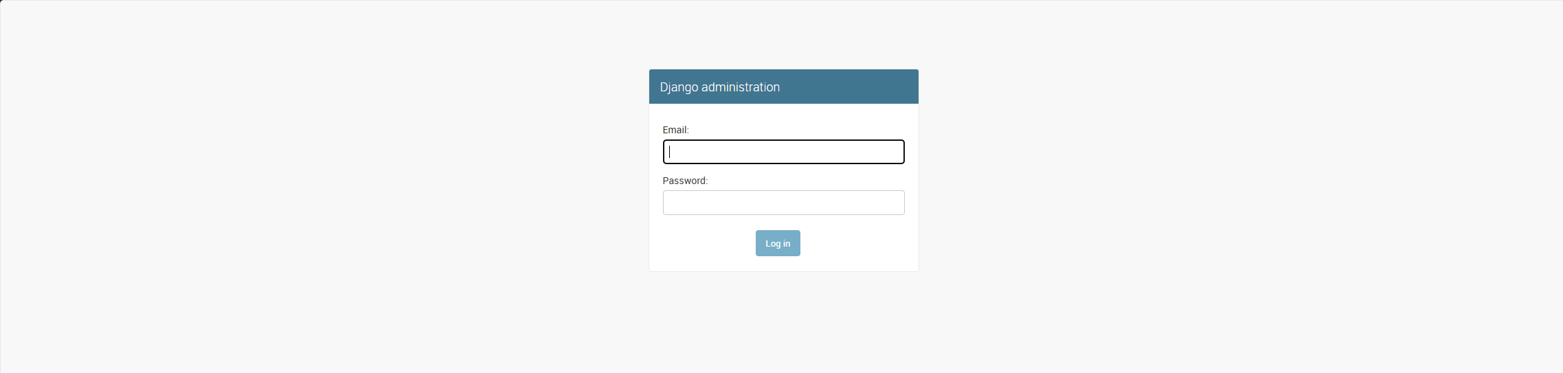 Django Admin Login